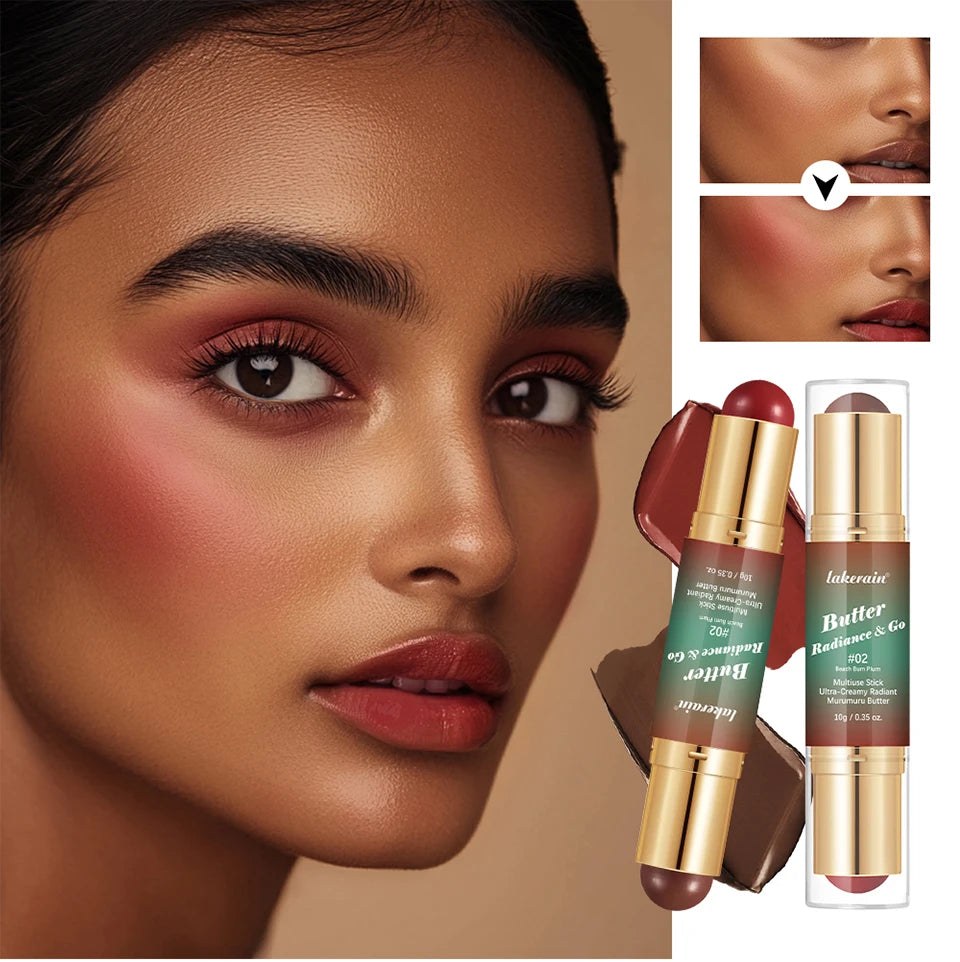 Double Headed Bronzer Blush Stick Multiuse Contouring Makeup - 9