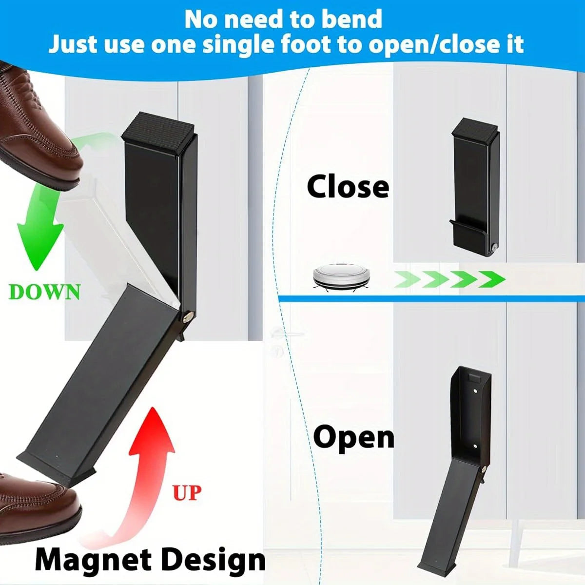 Heavy Duty Door Stopper Foot Operated Kickdown Door Holder