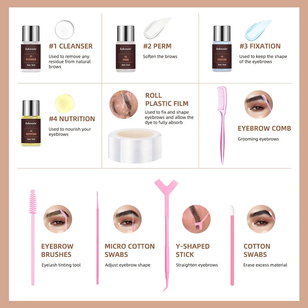 Semi-Permanent Brow Lamination Kit Eyebrow Lifting Shaping Set