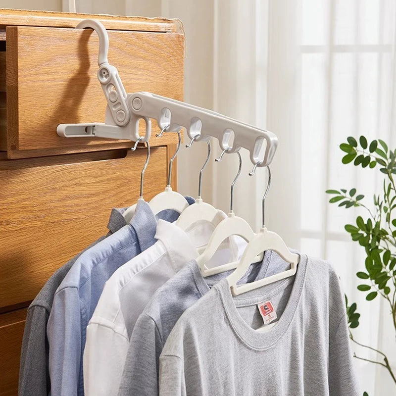 Foldable Five Hole Travel Drying Rack Portable Clothes Hanger Organizer - 12