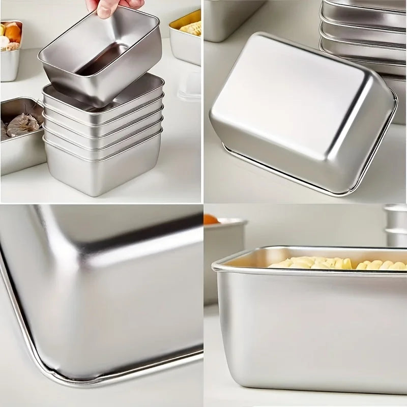 Stainless Steel Food Storage Containers Leakproof Stackable Set