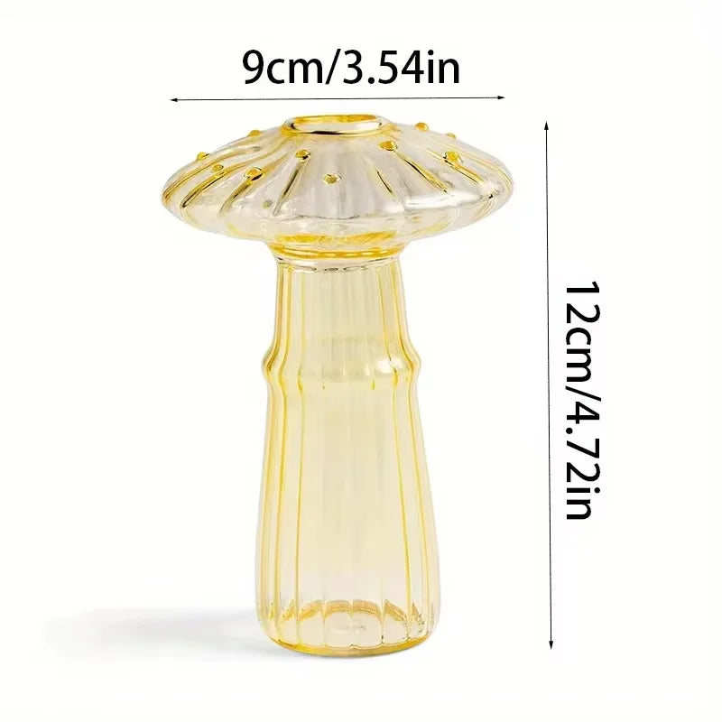 Creative Mushroom Glass Vase Hydroponic Plant Pot Desktop Decor - 7