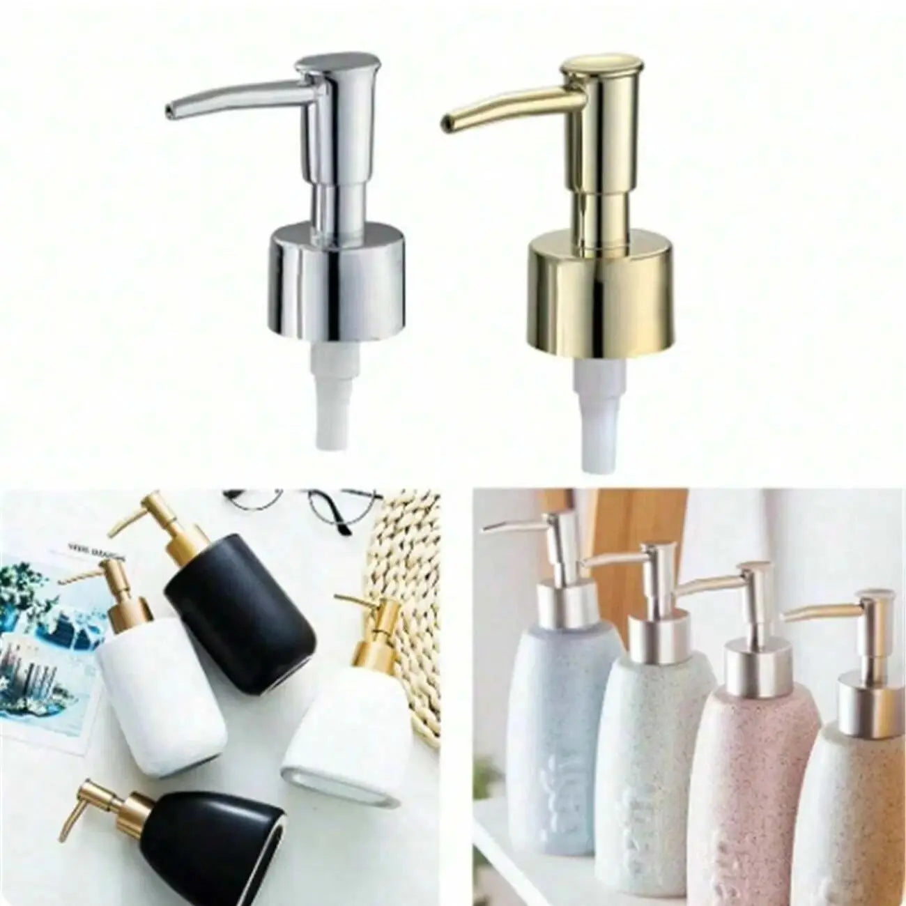 Replacement Soap Pump Dispenser Head for Lotion and Shampoo Bottles
