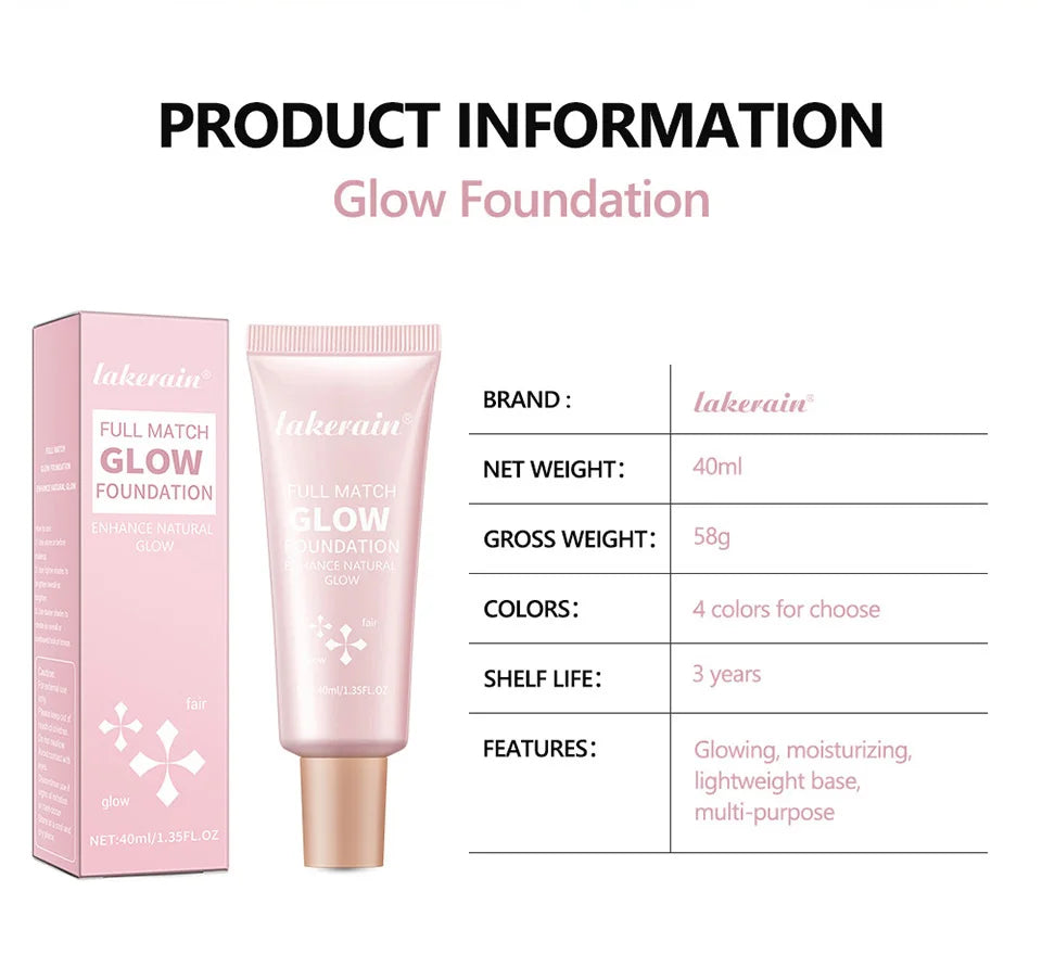 Glowing Liquid Foundation Moisturizing Highlighter Makeup Base - 14