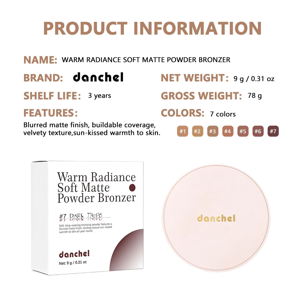 Buildable Pressed Bronzer Powder Matte Contour Makeup