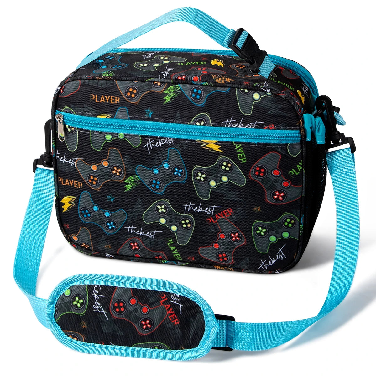 Insulated Cartoon Lunch Bag Portable Thermal Food Box with Shoulder Strap - 18