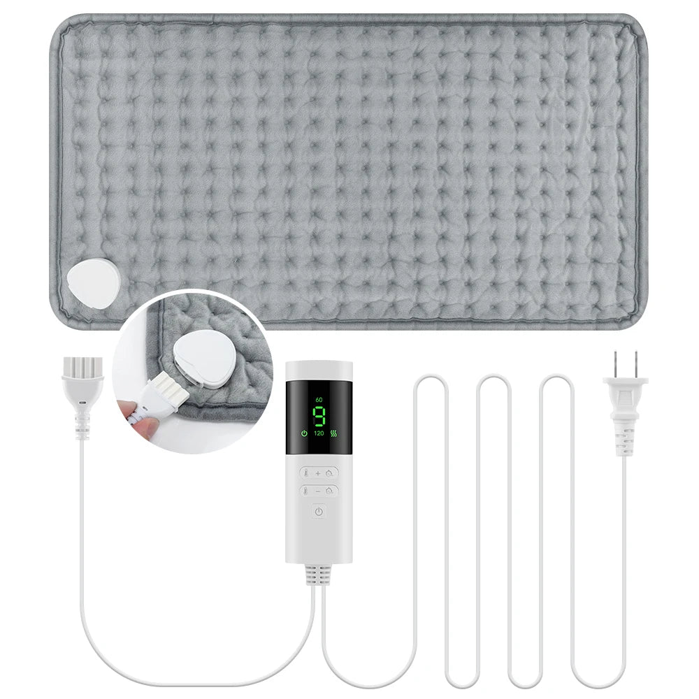Electric Heating Pad 9 Heat Settings Soft Washable Heated Mat