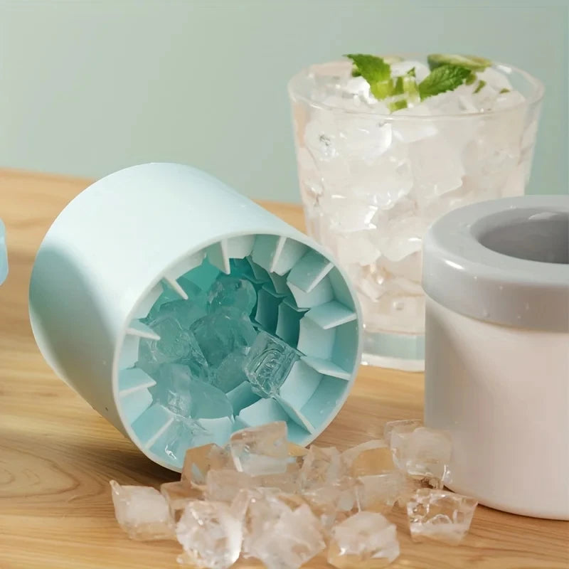 32 Grid Ice Cube Tray with Lid and Storage Bin One Click Release Maker