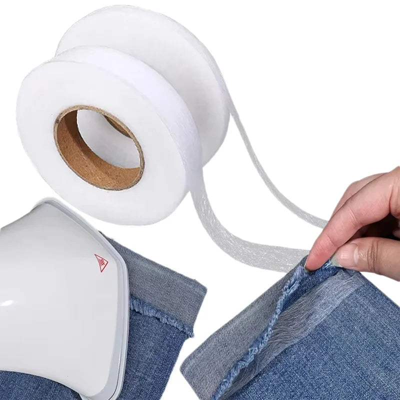 Iron-On Hemming Tape 64m Roll Fabric Adhesive for Pants and Sewing - 8