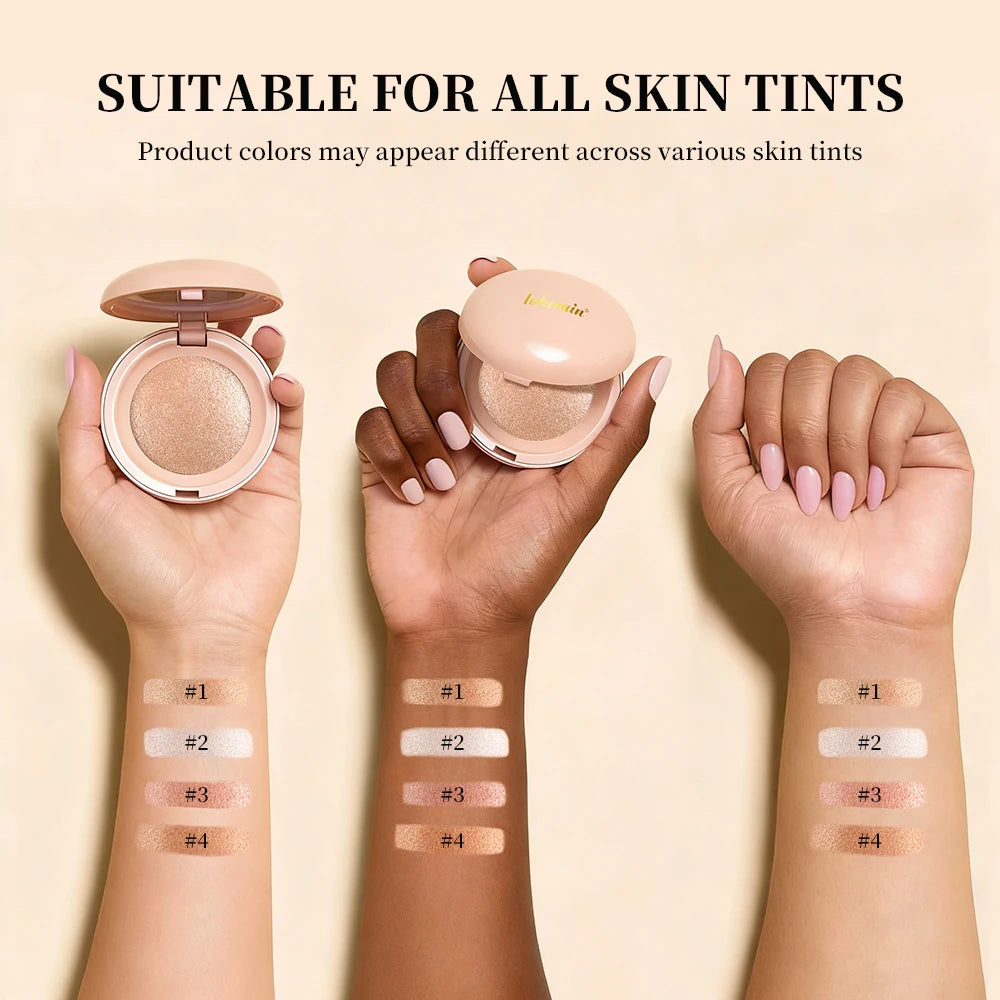 Baked Highlighter Powder Pearl Shimmer Natural Radiant Glow Makeup - 6
