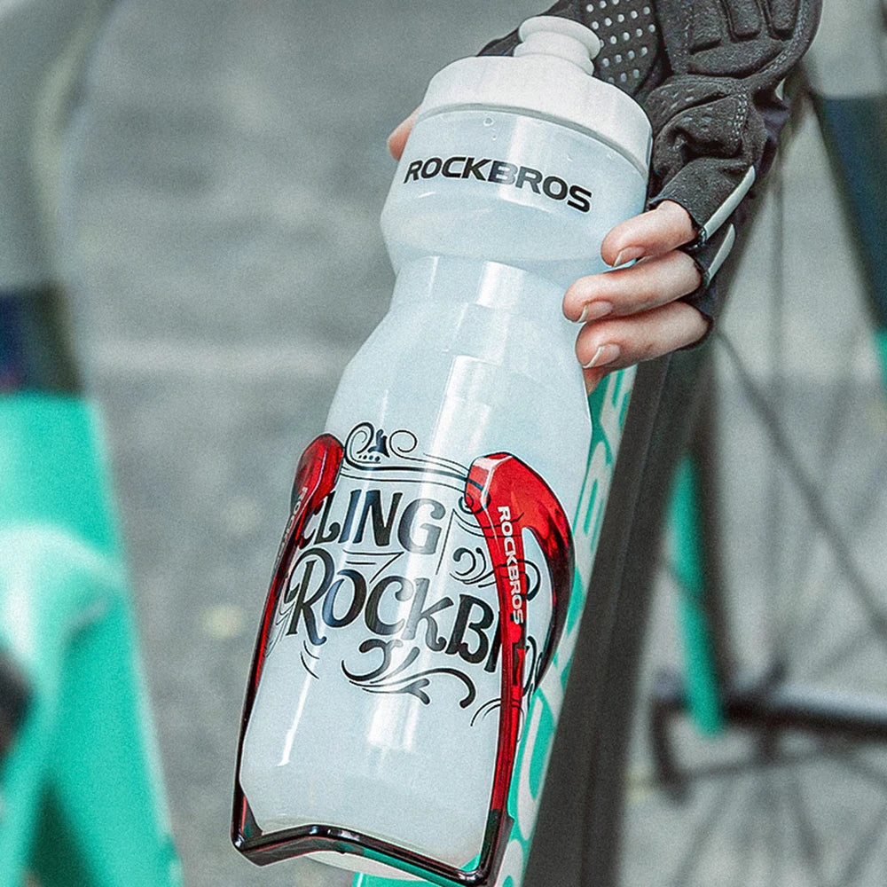 ROCKBROS Cycling Water Bottle and Bike Cage Set 750ml Sports Kettle