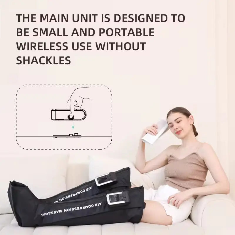 Cordless Leg Air Compression Massager Recovery Boot - 5