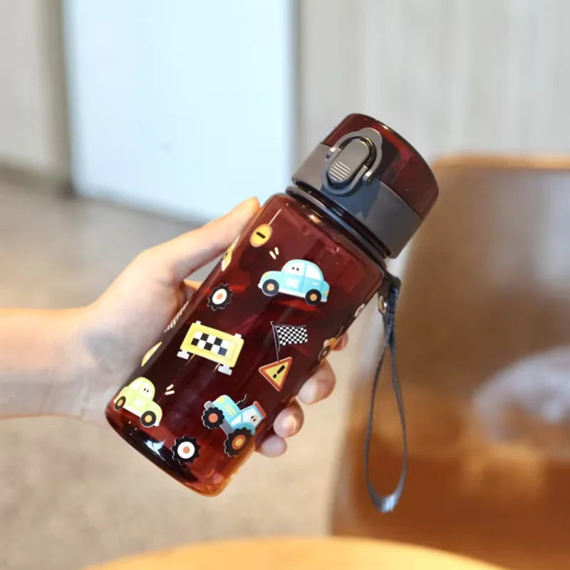400ml Portable Water Bottle Cute 3D Printed Sport Drinkware with Strap