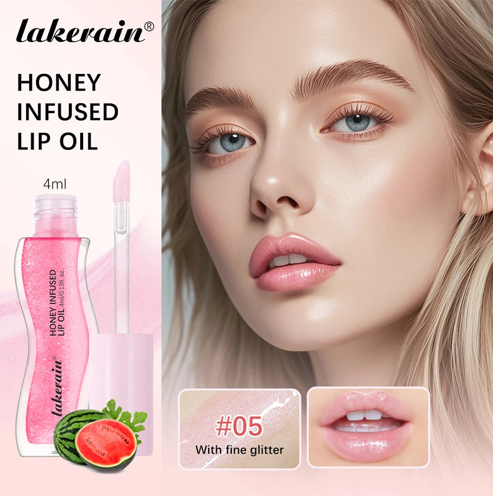 Lakerain Honey Infused Moisturizing Lip Gloss Oil
