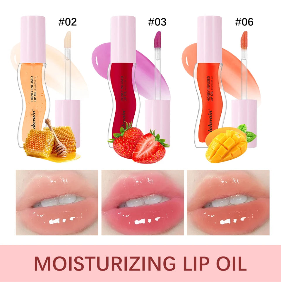 Lakerain Honey Infused Moisturizing Lip Gloss Oil