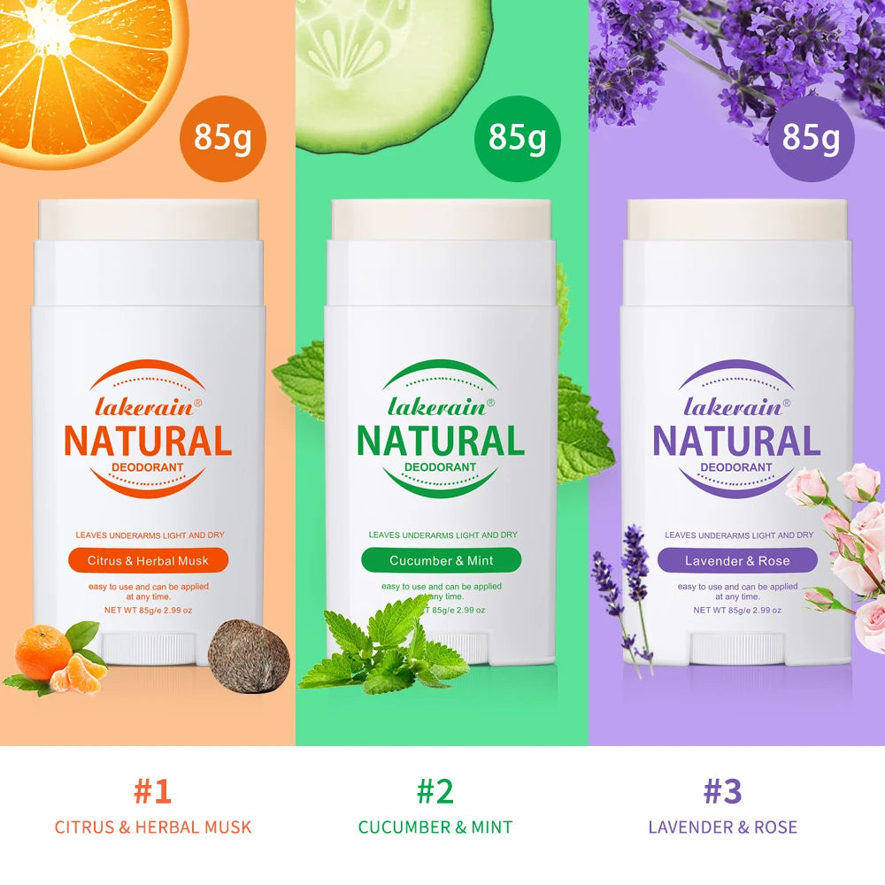 Solid Deodorant Stick Natural Perfume Balm Long Lasting Fragrance