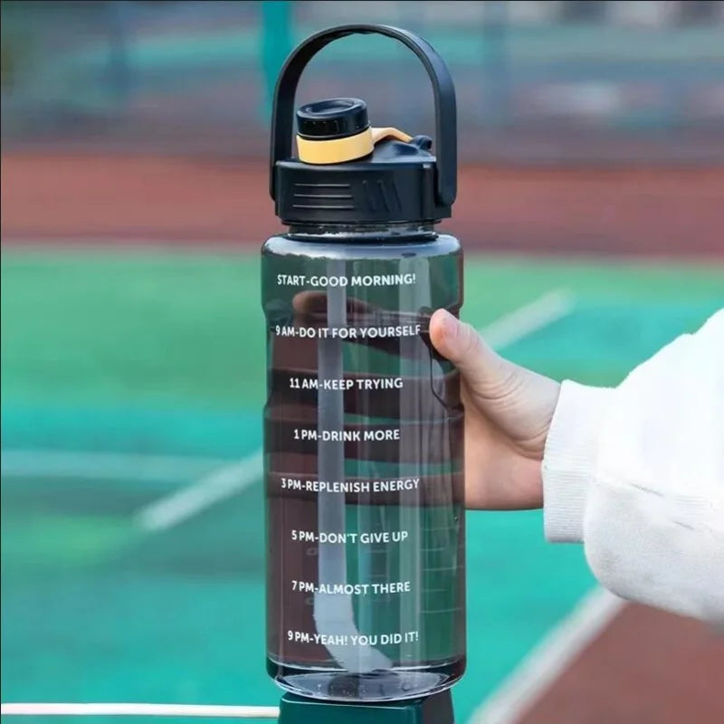 1.5L Sports Water Bottle Leak Proof Motivational Jug with Straw - 6