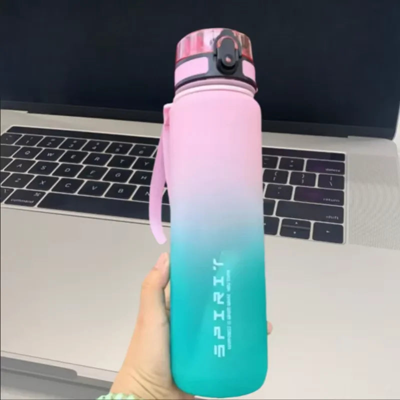Motivational Sports Water Bottle Leak Proof Gym Jug Travel Cup - 2