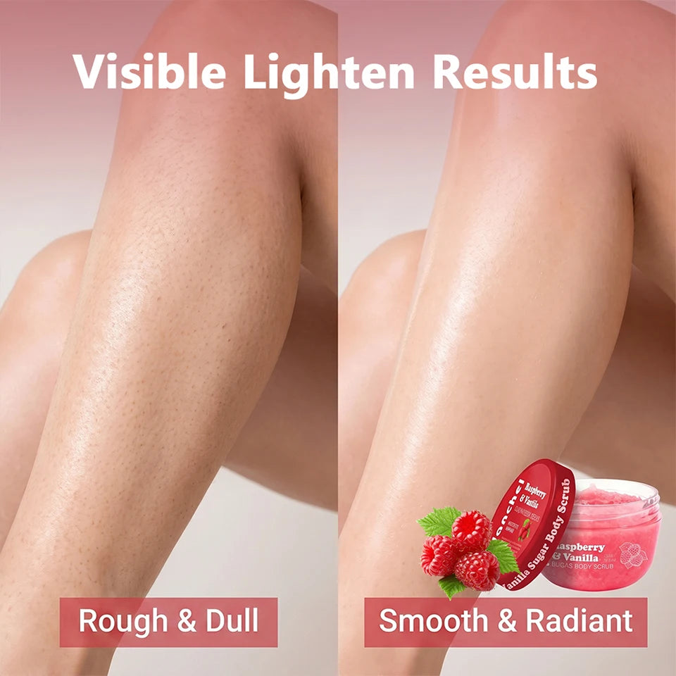 Raspberry Vanilla Sugar Body Scrub Exfoliating Skin Care