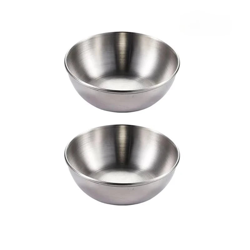 4PCS Stainless Steel Sauce Dishes Gold Appetizer Serving Bowls Set - 16