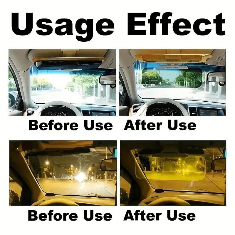 2-in-1 Car Sun Visor Extender Anti-Glare Day and Night Driving Shield - 4
