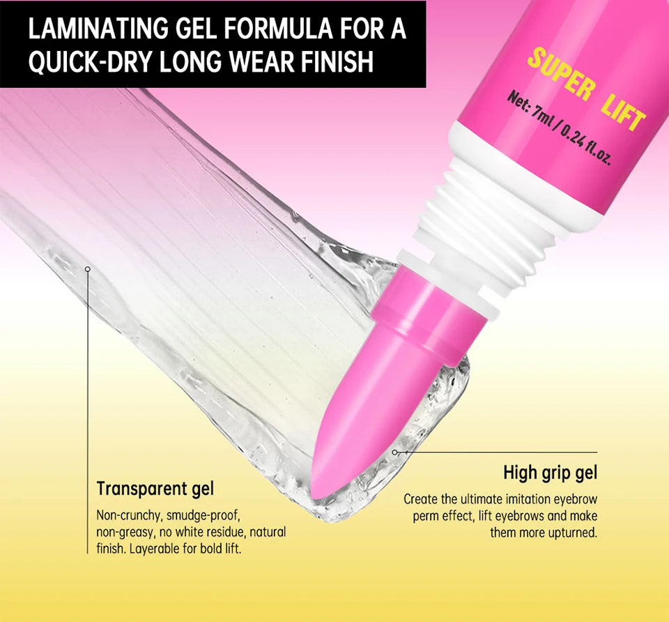 Brow Lamination Gel Super Lift Eyebrow Glue & Comb - 15