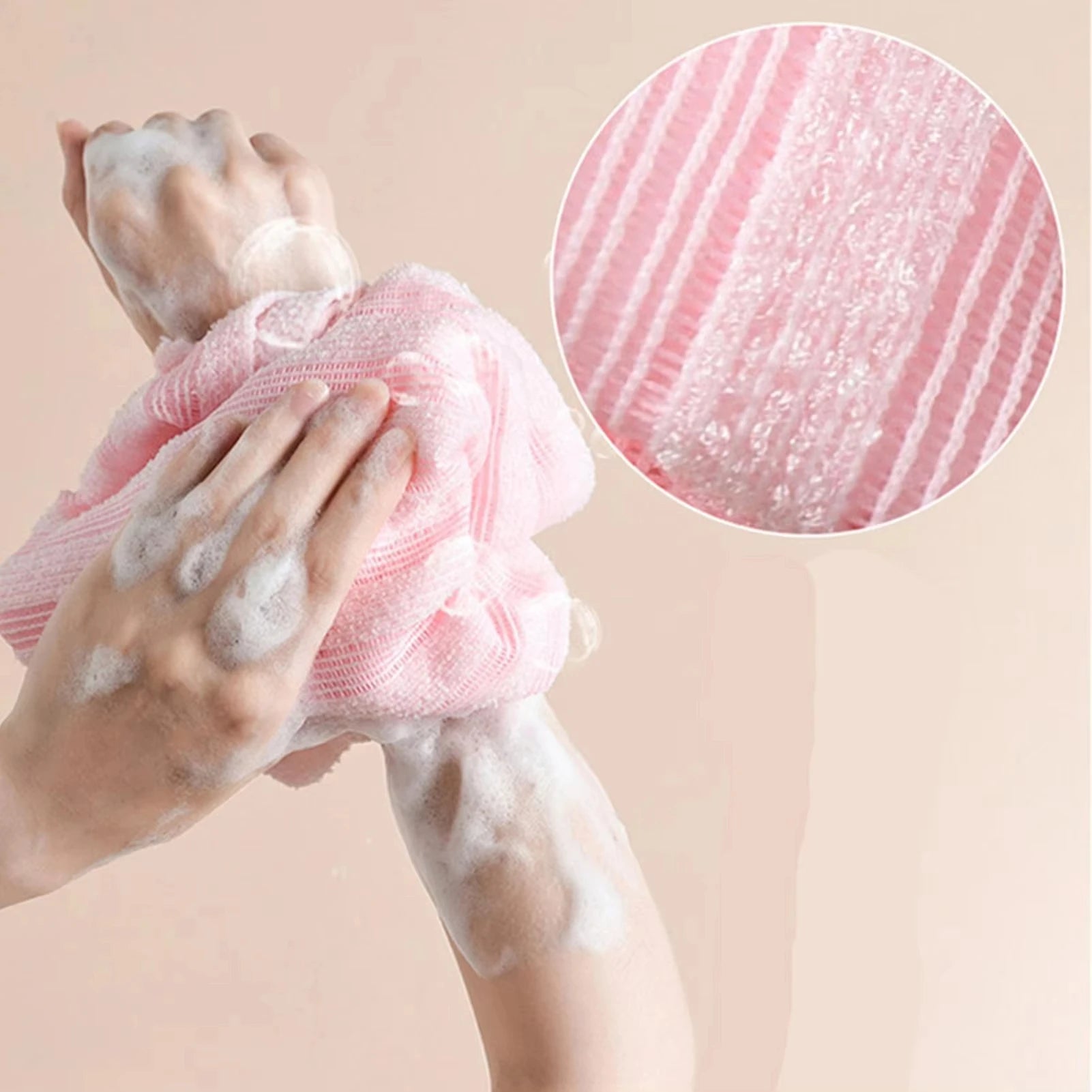 Extra Long Exfoliating Shower Towel Body Scrubber Bath Washcloth 100cm - 9