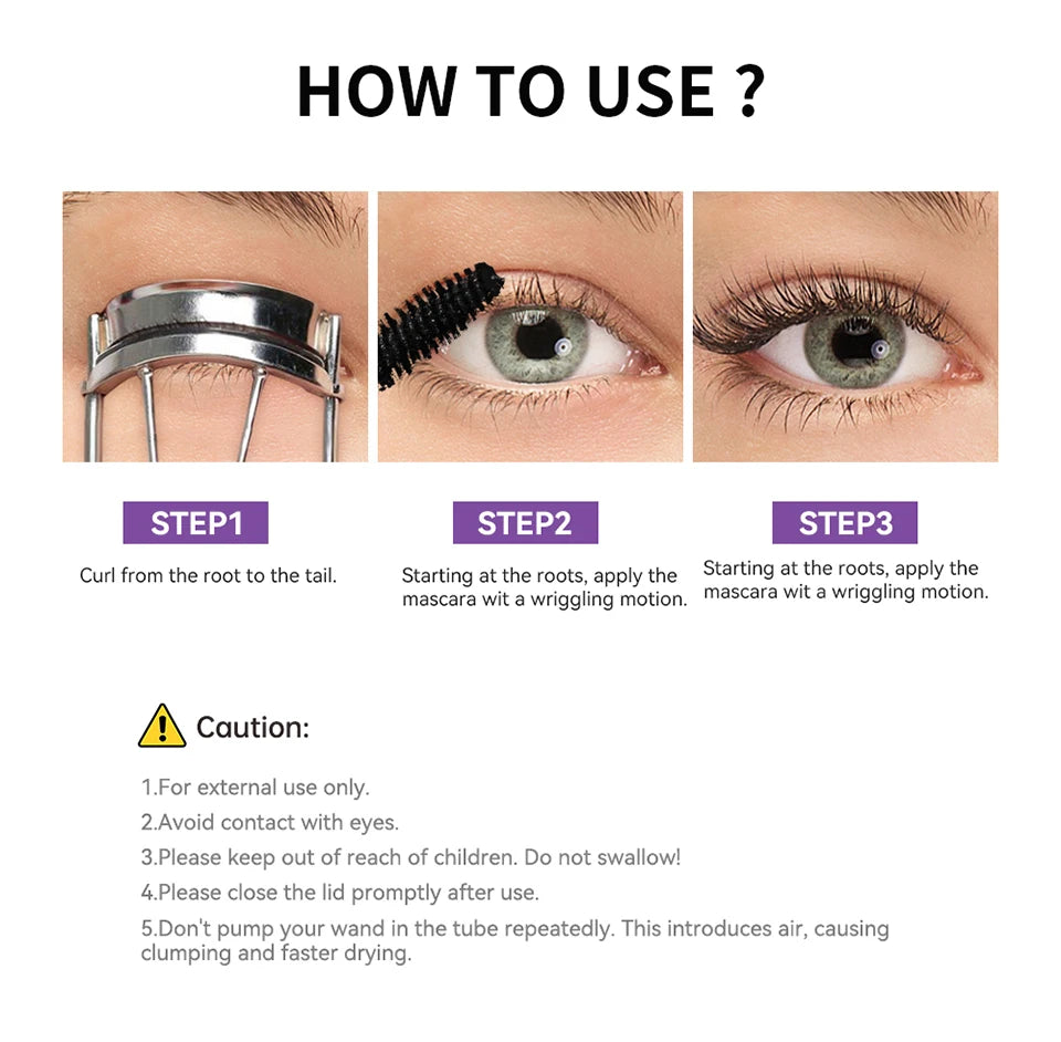 5D Waterproof Lengthening Mascara Volumizing Eyelash Cosmetics