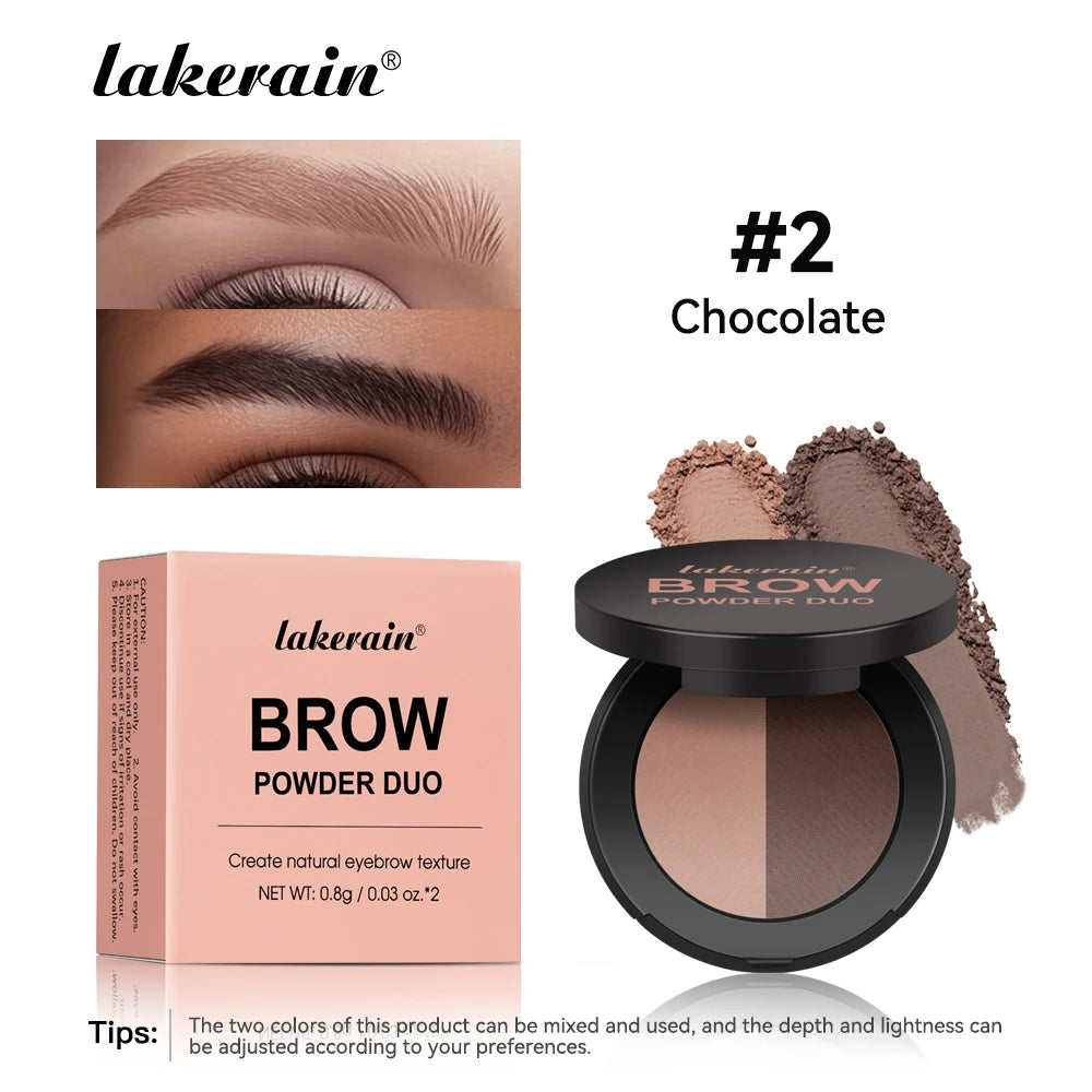 Two-Color Eyebrow Powder Long Lasting Contour and Nose Shadow Makeup - 17