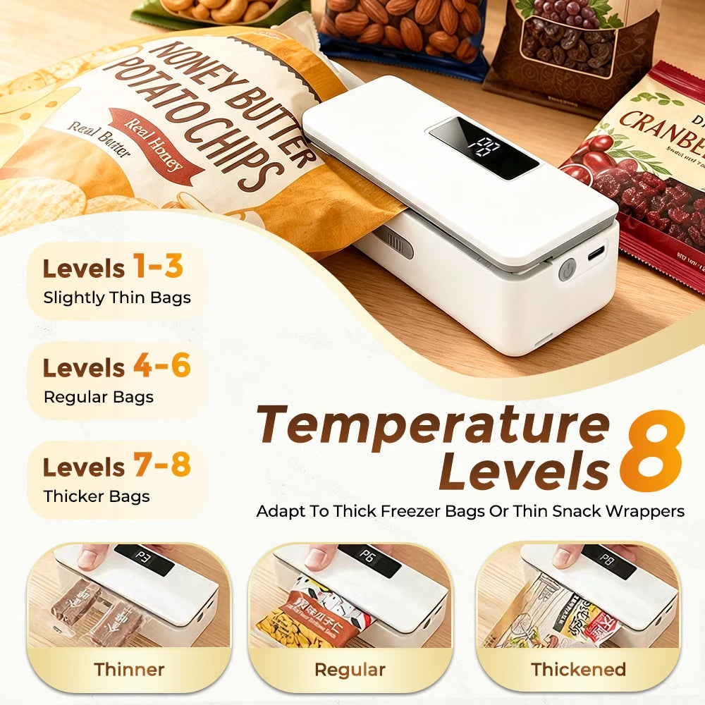 Portable Food Sealer Handheld Mini Bag Sealer with Cutter - 11