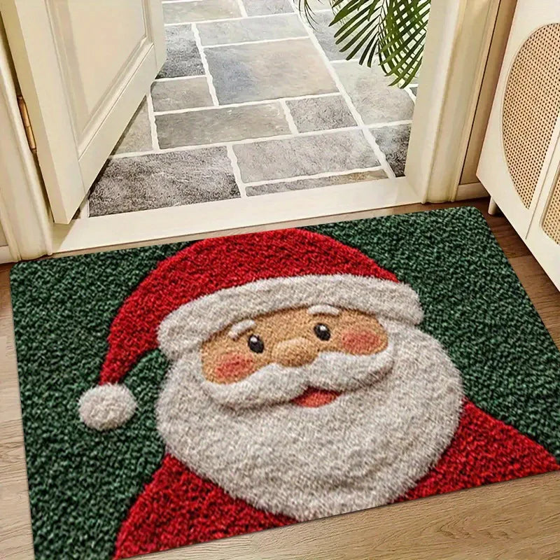 Christmas Door Mat Holiday Welcome Rug Non-Slip Festive Floor Decor - 2
