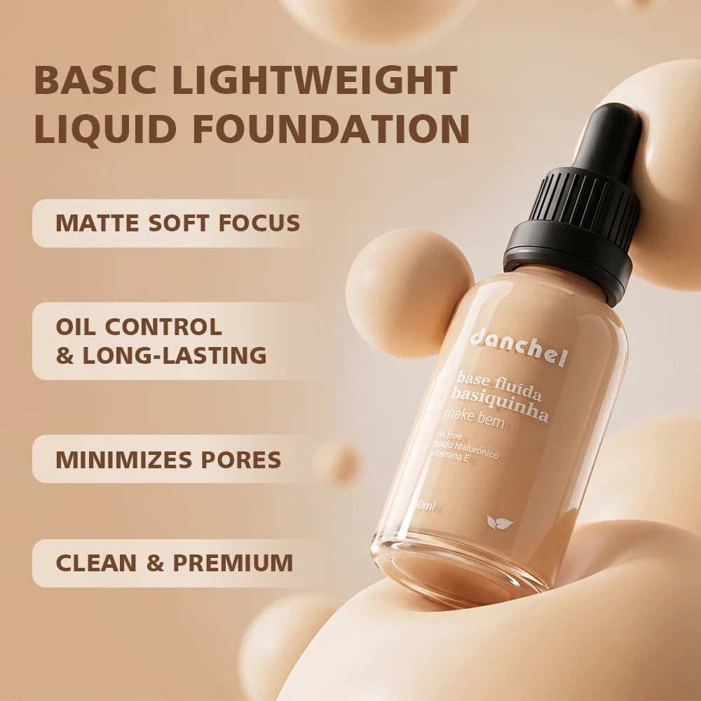 Danchel Lightweight Liquid Foundation Matte Soft Makeup - 7