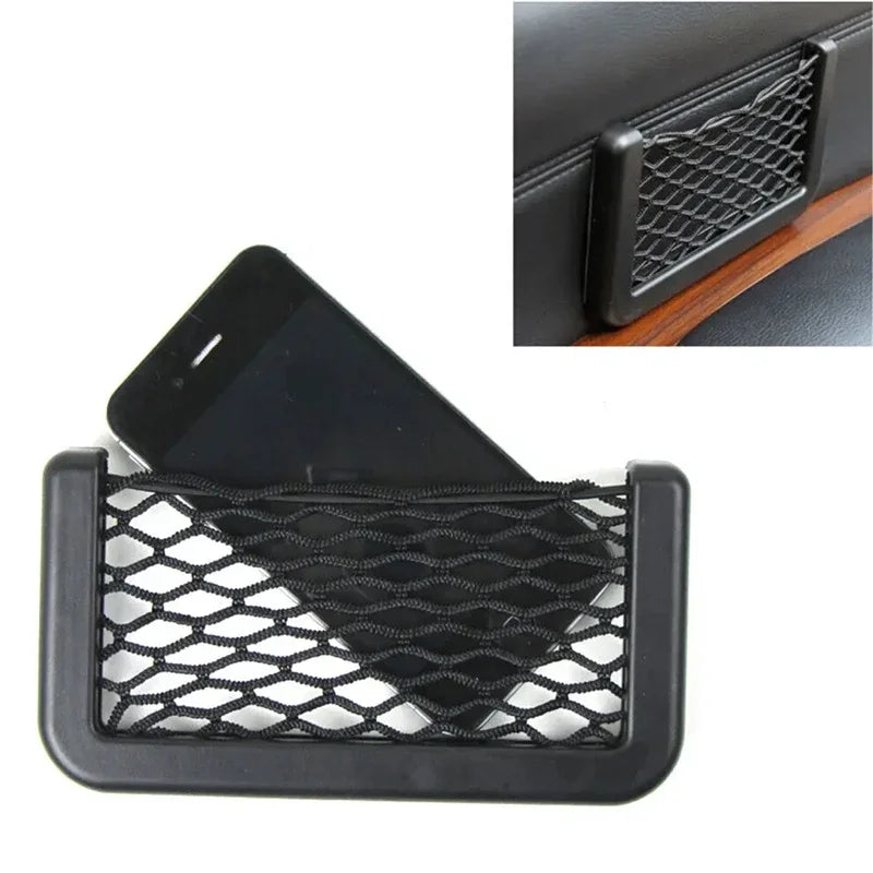 Car Mesh Pocket Organizer In-Car Storage Net for Phone and Sundries - 11