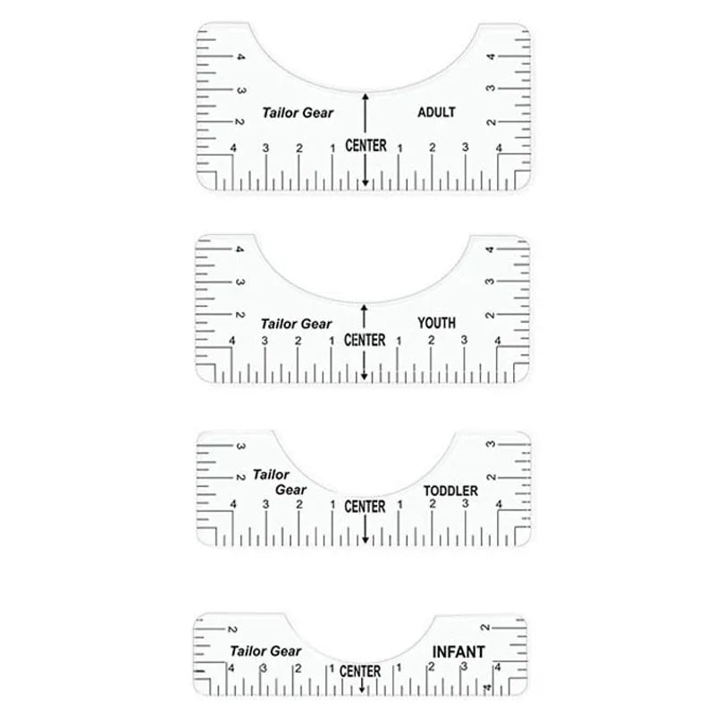 T-Shirt Alignment Ruler Guide Set for Vinyl Craft and Heat Press - 9