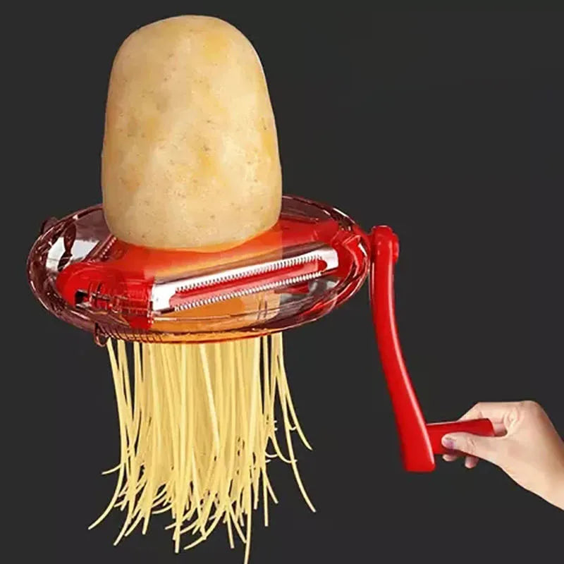 Manual Vegetable Spiralizer Hand Crank Slicer Julienne Kitchen Tool - 1