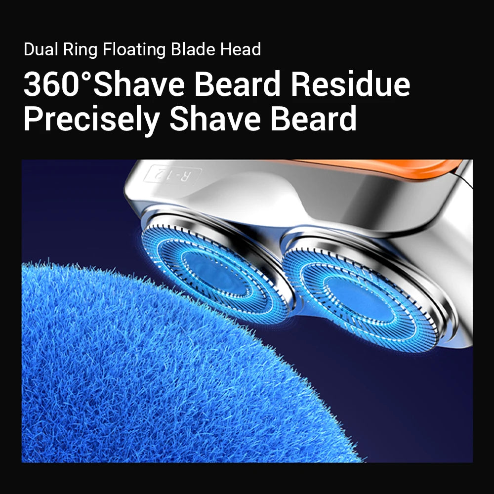 Electric Shaver for Men Dual Head Wet Dry Portable Cordless Razor - 11