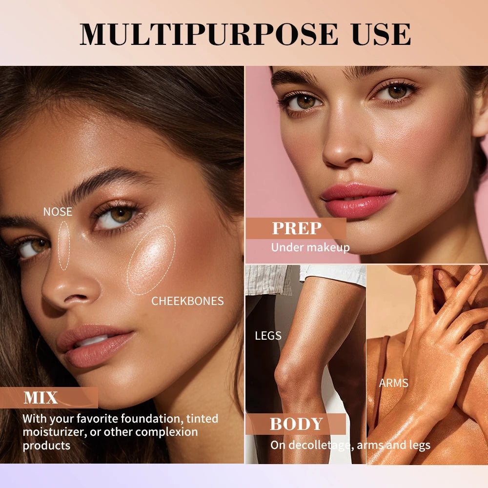 Lakerain Glowy Super Gel Lightweight Dewy Liquid Illuminator Primer - 6