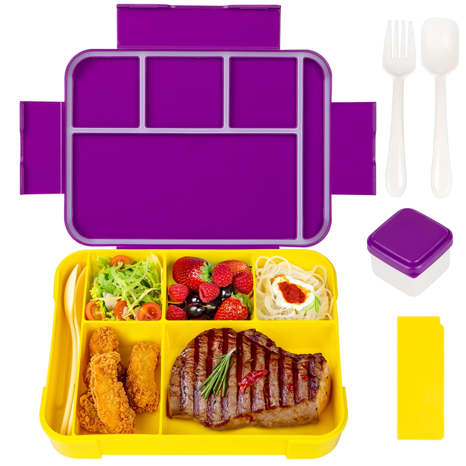 YOCITY Kids Bento Lunch Box Leakproof Divided Food Container for School - 15