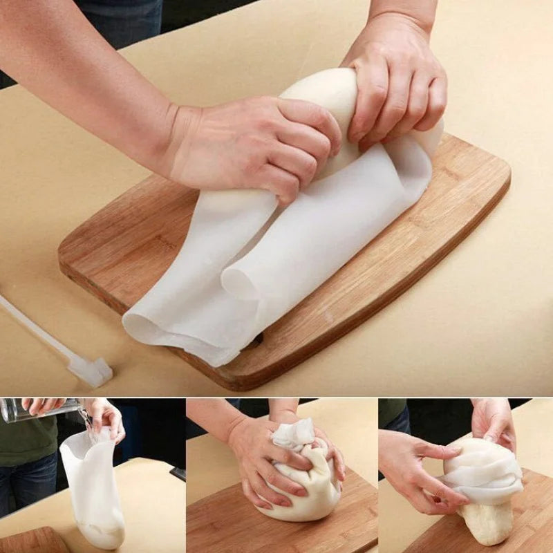 Food Grade Silicone Dough Kneading Bag Non Stick Flour Mixer Pouch - 13