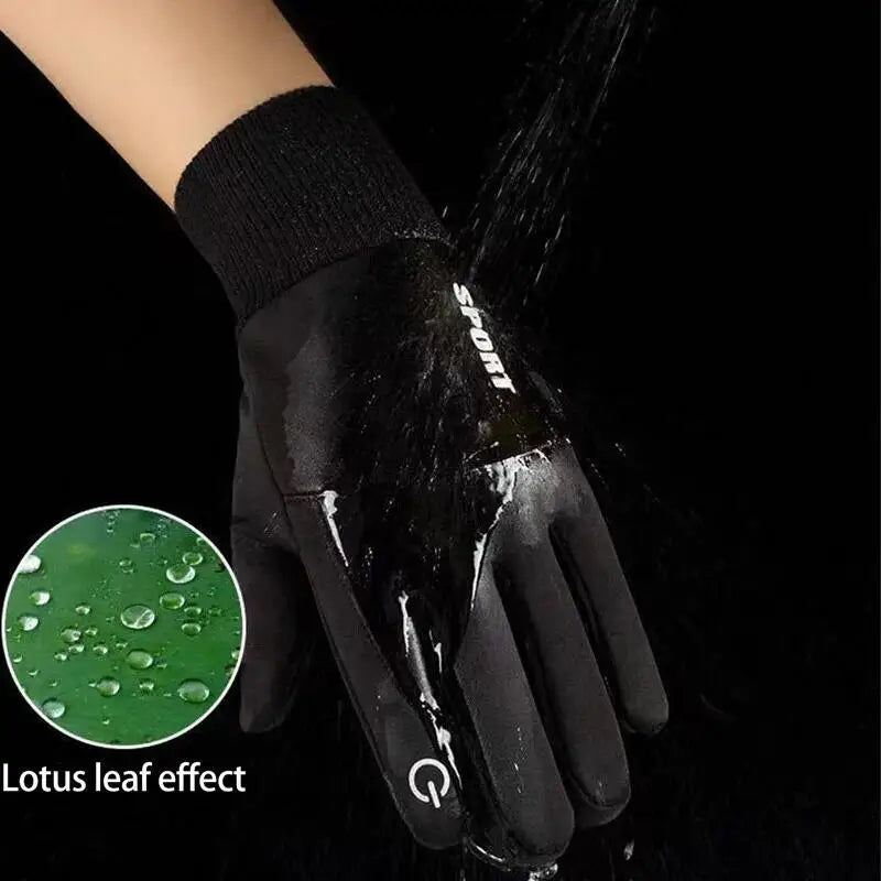 Winter Thermal Touch Screen Gloves Waterproof Windproof Cycling Mitts