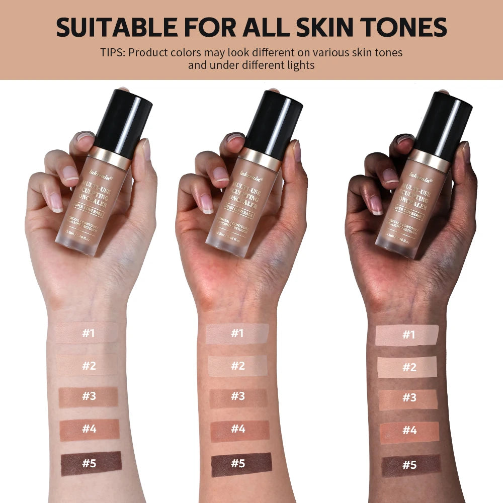 Lakerain Waterproof Concealer Matte High Coverage Liquid Foundation - 6