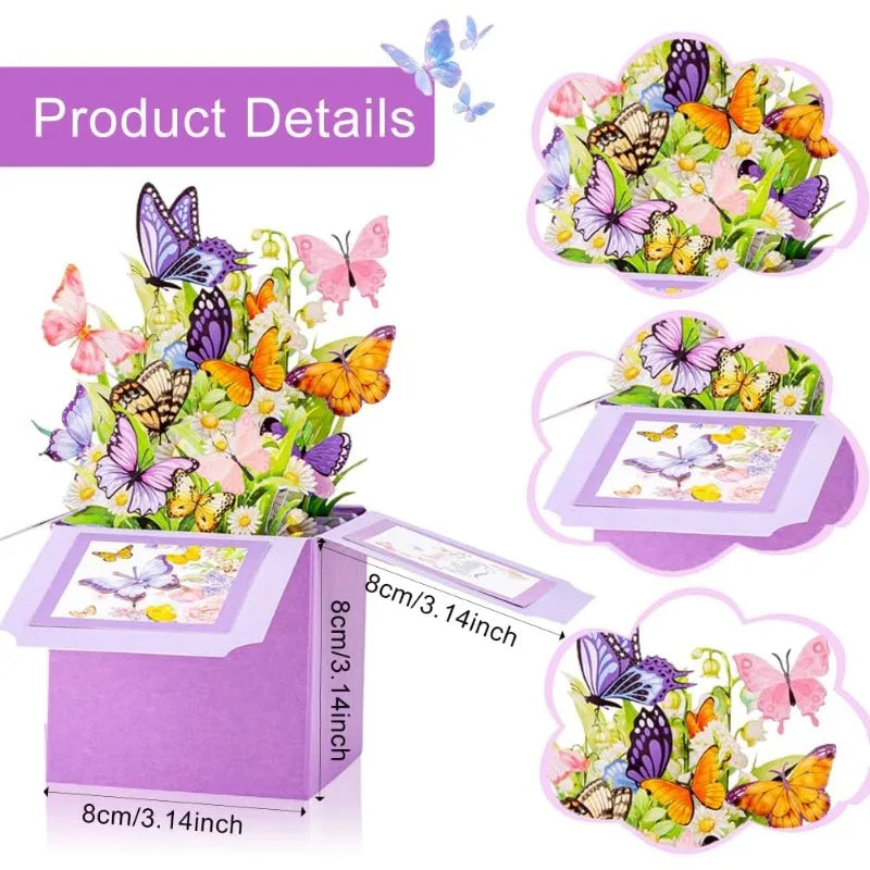 3D Pop Up Birthday Greeting Card Gift Box with Envelope for All Ages - 6