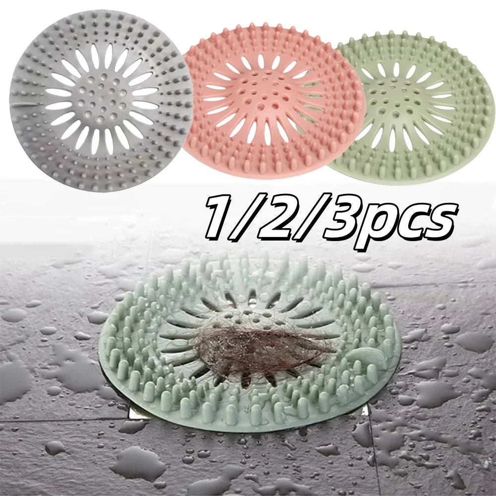 Silicone Sink Strainer Hair Catcher Drain Protector for Shower Bathtub - 1