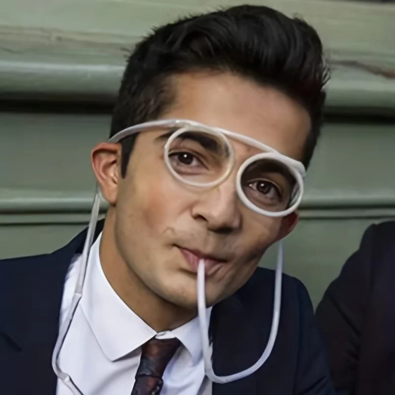 Funny Straw Glasses Creative Flexible Drinking Straws for Kids Party - 3