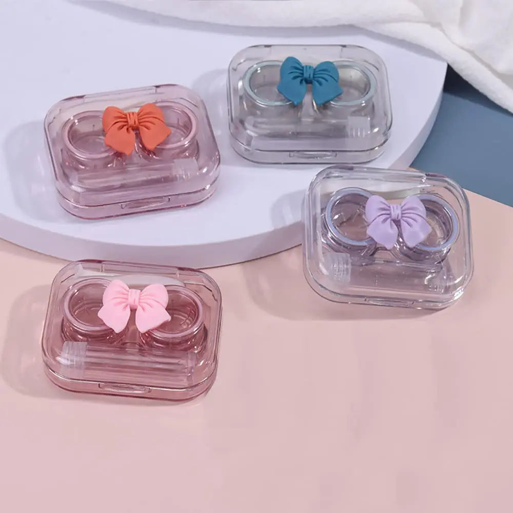 Portable Contact Lens Case Travel Storage Kit with Tweezer and Suction - 8