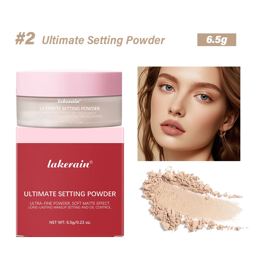 Setting Powder Matte Pink Finish Oil Control Makeup Fixation