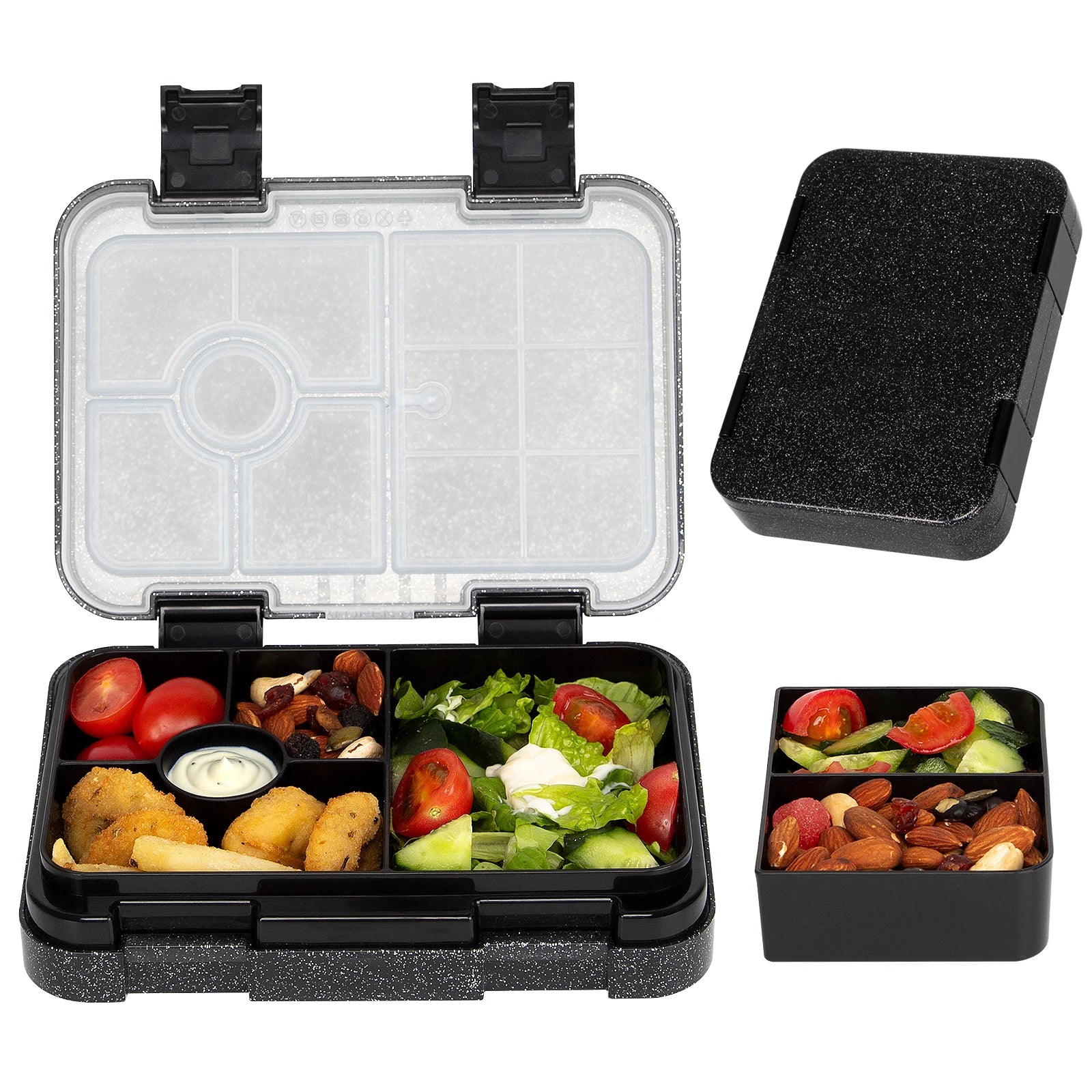 Kids Glitter Bento Lunch Box 5 Compartment Leakproof Food Container - 18