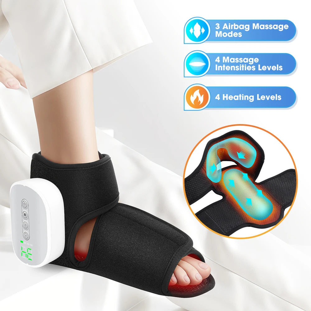 Cordless Foot and Ankle Massager with Heat and Air Compression