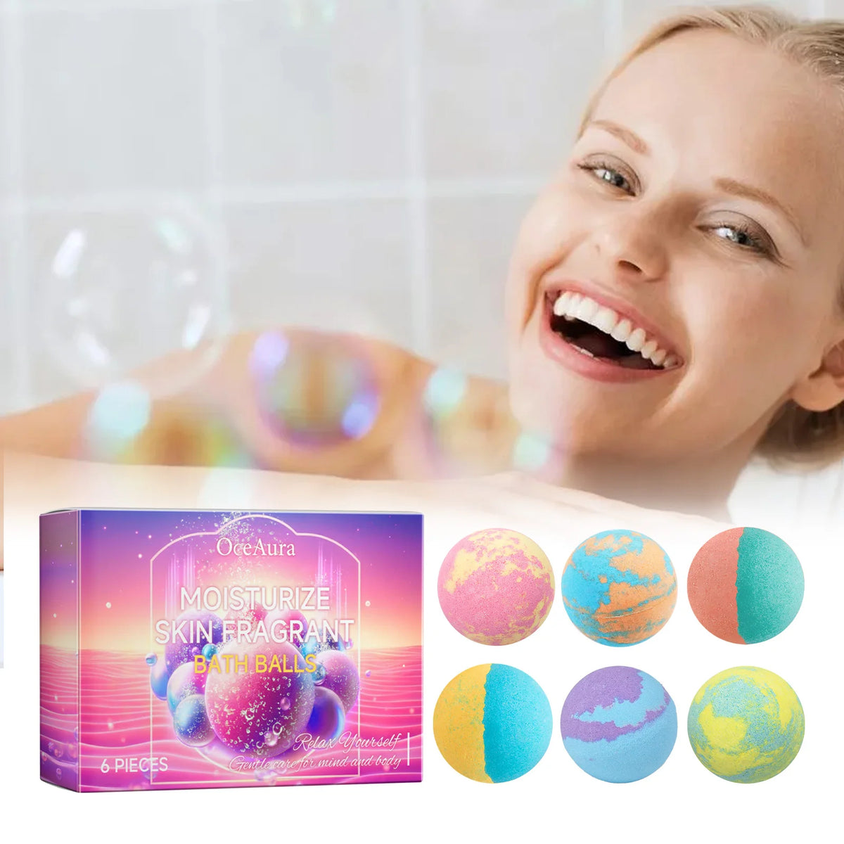 Bubble Bath Bombs Spa Relaxing Body Stress Relief Skin Care