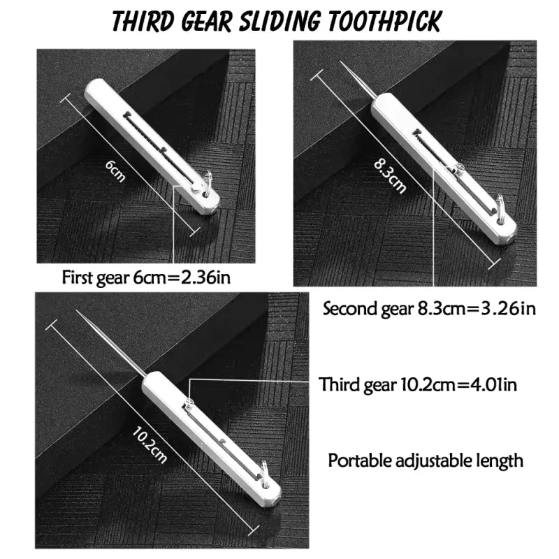 Portable Titanium Toothpick Set Metal Pocket Pick for Camping and Travel